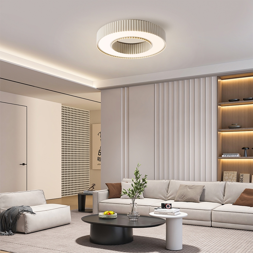 Brilagi - Plafoniera LED dimmerabile LUMIX LED/48W/230V 3000-6000K beige Ø 50 cm + telecomando