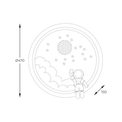 Brilagi - Plafoniera LED dimmerabile per bambini LED/42W/230V 3000/5700K astronauta