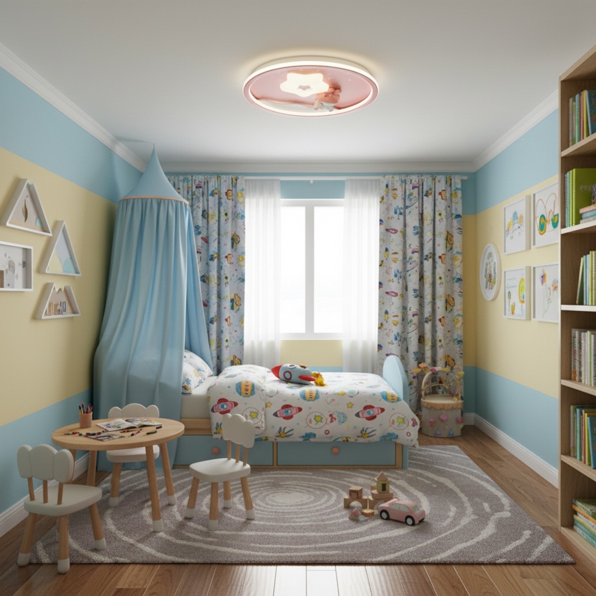 Brilagi - Plafoniera LED dimmerabile per bambini BUNNY LED/83W/230V 3000-6000K Ø 49 cm + telecomando