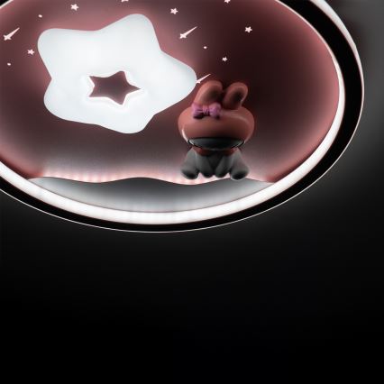 Brilagi - Plafoniera LED dimmerabile per bambini BUNNY LED/83W/230V 3000-6000K Ø 49 cm + telecomando