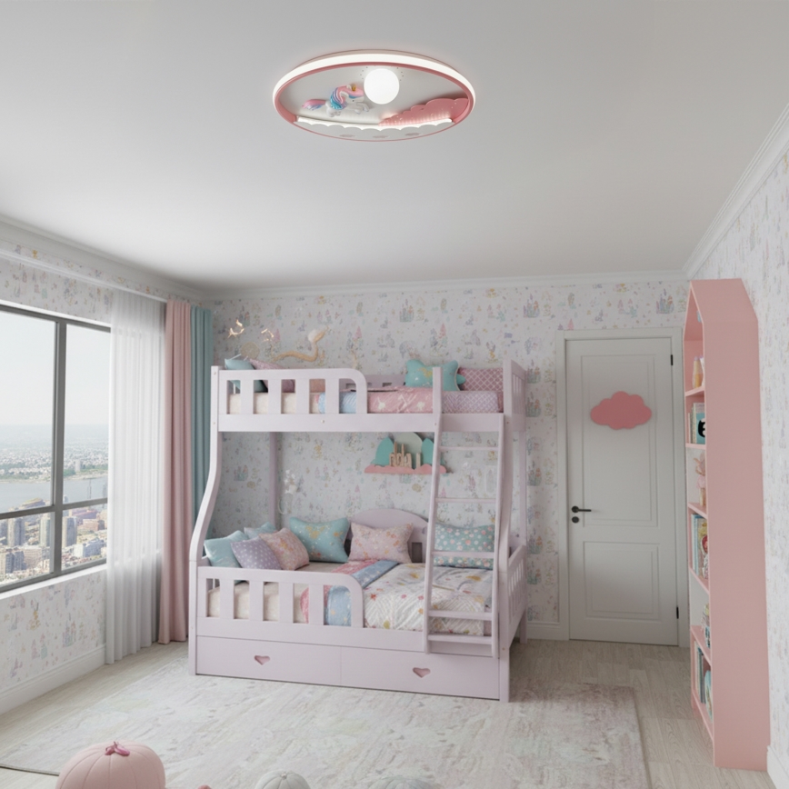 Brilagi - Plafoniera LED dimmerabile per bambini UNICORN LED/68W/230V 3000-6000K diam. 49 cm + telecomando