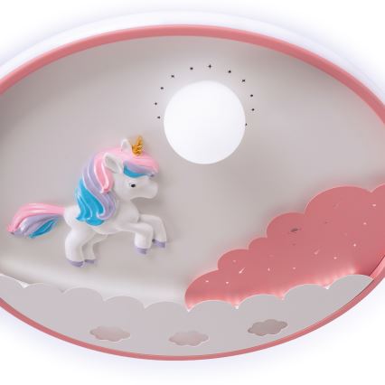 Brilagi - Plafoniera LED dimmerabile per bambini UNICORN LED/68W/230V 3000-6000K diam. 49 cm + telecomando