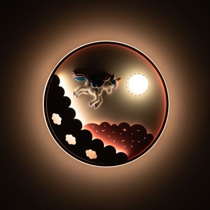 Brilagi - Plafoniera LED dimmerabile per bambini UNICORN LED/68W/230V 3000-6000K diam. 49 cm + telecomando