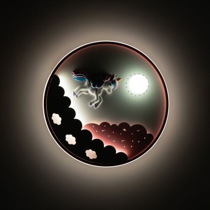 Brilagi - Plafoniera LED dimmerabile per bambini UNICORN LED/68W/230V 3000-6000K diam. 49 cm + telecomando