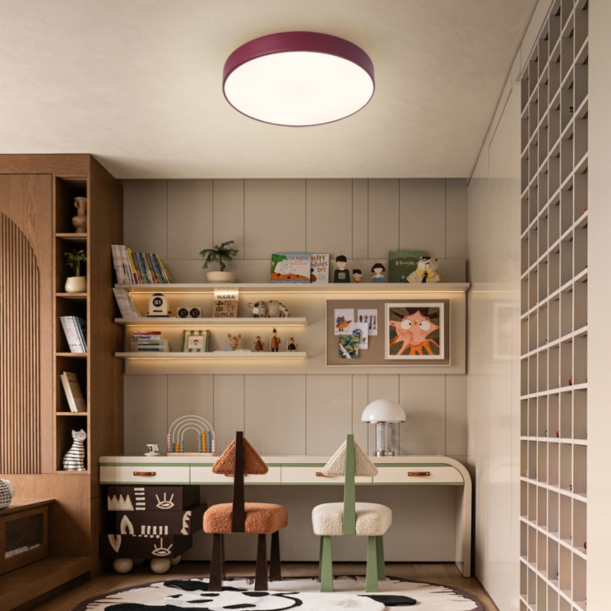 Brilagi - Plafoniera LED dimmerabile POOL LED/48W/230V 3000-6000K Ø 40 cm bordeaux + telecomando