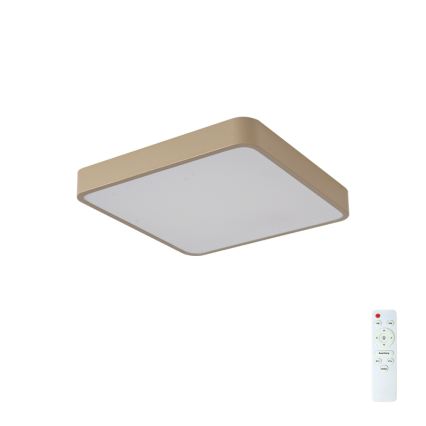 Brilagi - Plafoniera LED dimmerabile POOL SQUARE LED/48W/230V 3000-6000K 50x50 cm beige + telecomando