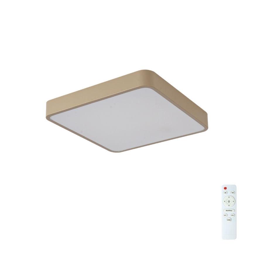 Brilagi - Plafoniera LED dimmerabile POOL SQUARE LED/48W/230V 3000-6000K 50x50 cm beige + telecomando