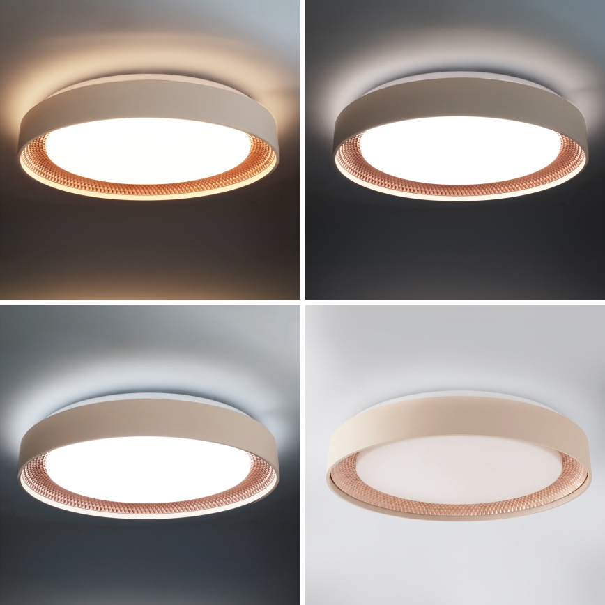 Brilagi - Plafoniera LED dimmerabile WALDO LED/48W/230V 3000-6500K Ø 40 cm beige/oro + telecomando