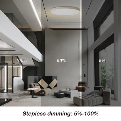 Brilagi - Plafoniera LED dimmerabile POOL SMART LED/180W/230V 3000-6000K Ø 120 cm Wi-Fi Tuya bianco + telecomando
