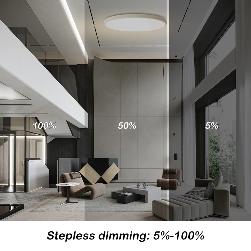 Brilagi - Plafoniera LED dimmerabile POOL SMART LED/180W/230V 3000-6000K Ø 120 cm Wi-Fi Tuya bianco + telecomando