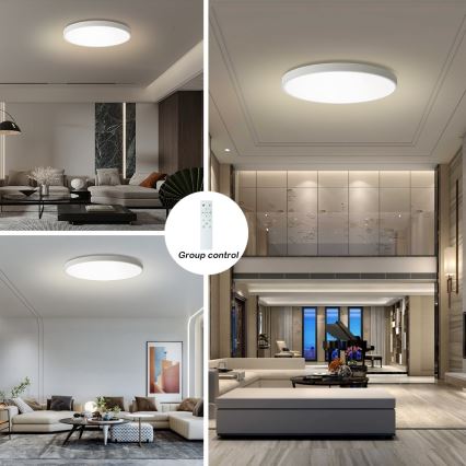 Brilagi - Plafoniera LED dimmerabile POOL SMART LED/180W/230V 3000-6000K Ø 120 cm Wi-Fi Tuya bianco + telecomando