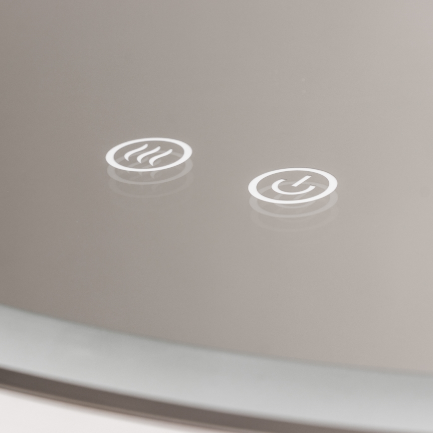 Brilagi - Specchio da bagno riscaldato a LED dimmerabile con retroilluminazione ALU PRO LED/18W/230V Ø 60 cm 3000/4000/6500K IP44 cromo lucido CRI 90