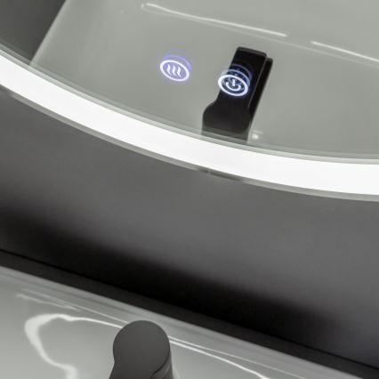 Brilagi - Specchio riscaldato da bagno LED dimmerabile con retroilluminazione ALU PRO LED/18W/230V Ø 60 cm 3000/4000/6500K IP44 cromo opaco CRI 90