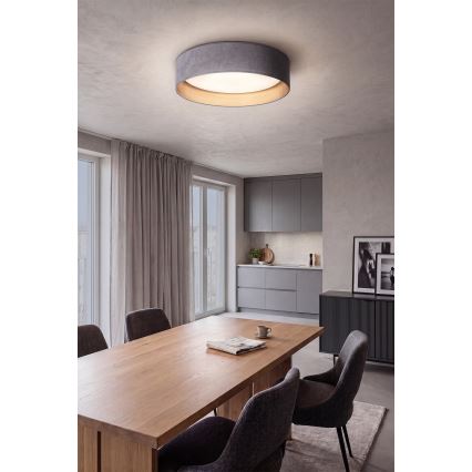 Brilagi - Plafoniera LED dimmerabile VELVET SMARTIX LED/36W/230V 3000-6000K Ø 55 cm grigio/oro Wi-Fi Tuya Beacon + telecomando