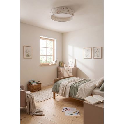Brilagi - Plafoniera LED dimmerabile VELVET SMART VARI LED/36W/230V 3000-6500K Ø 55 cm bianco/fiori + telecomando
