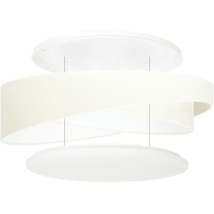 BRILAGI - Plafoniera dimmerabile a LED VELVET TWIST LED/36W/230V 3000-6000K Ø 65 cm Wi-Fi Tuya Beacon beige + telecomando