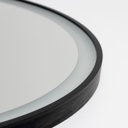 Brilagi - Specchio da bagno riscaldato con retroilluminazione LED dimmerabile ALU PRO LED/18W/230V Ø 60 cm 3000/4000/6500K IP44 nero CRI 90