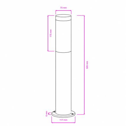 BRILAGI - Lampada LED dimmerabile da esterno ELIA 1xE27/6W/230V 2700-6500K IP44 Wi-Fi 50 cm antracite