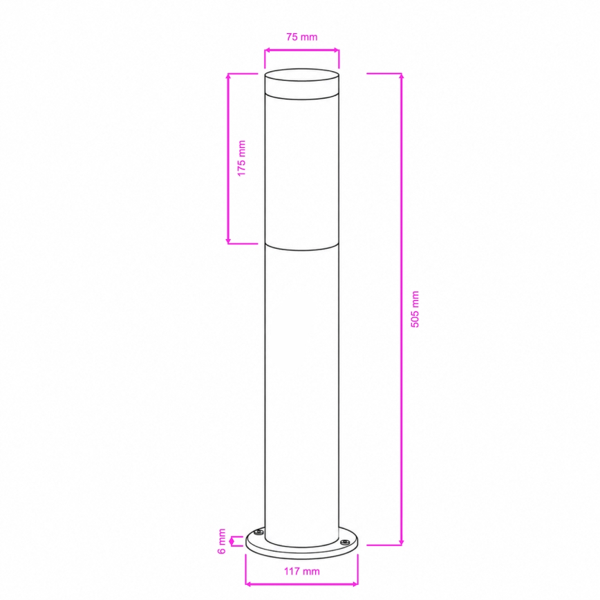 BRILAGI - Lampada LED dimmerabile da esterno ELIA 1xE27/6W/230V 2700-6500K IP44 Wi-Fi 50 cm antracite