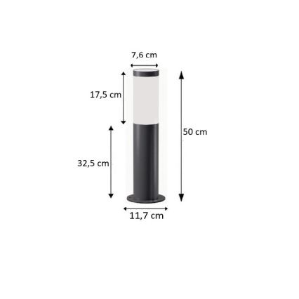 BRILAGI - Lampada LED dimmerabile da esterno ELIA 1xE27/6W/230V 2700-6500K IP44 Wi-Fi 50 cm antracite