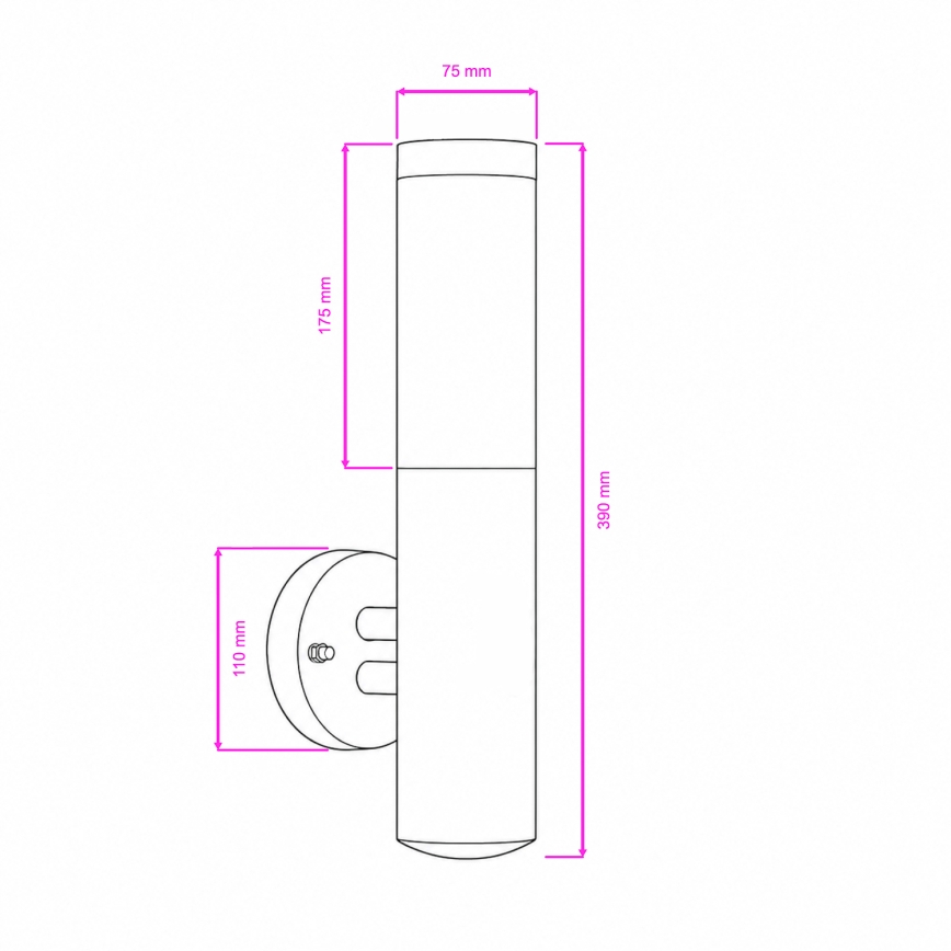BRILAGI - LED dimmerabile applique da esterno ELIA 1xE27/6W/230V 2700-6500K IP44 Wi-Fi cromo opaco