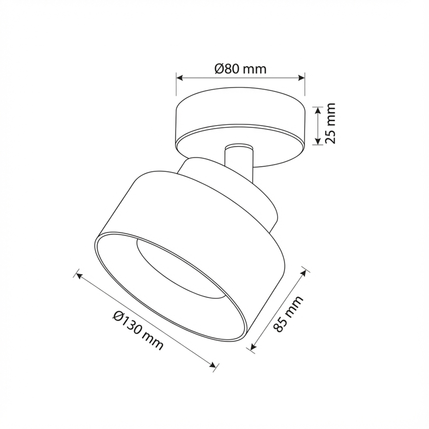 Brilagi - LED Faretto AURA LUX 1xGX53/30W/230V Ø 13 cm nero/fumé