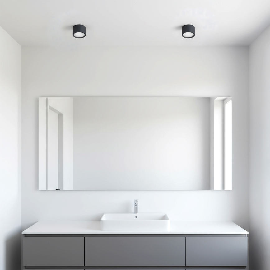 BRILAGI - LED Faretto da bagno SMOOTH 1xGX53/15W/230V 60x82 mm nero IP54