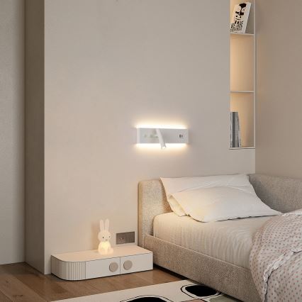 Brilagi - Faretto da parete a LED con porta USB NOCTIS LED/3W/230V + LED/9W bianco