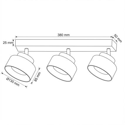 Brilagi - LED Faretto orientabile AURA LUX 3xGX53/30W/230V nero/oro