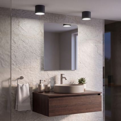 BRILAGI - Faretto da bagno a LED SMOOTH 1xGX53/15W/230V 60x82 mm nero IP54
