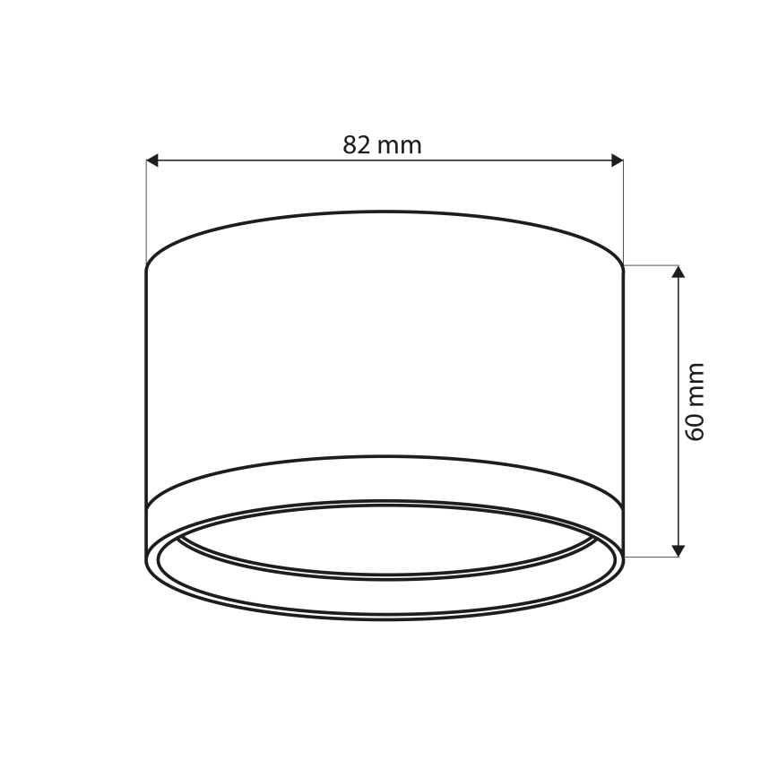 Brilagi - LED Faretto SMOOTH 1xGX53/15W/230V nero