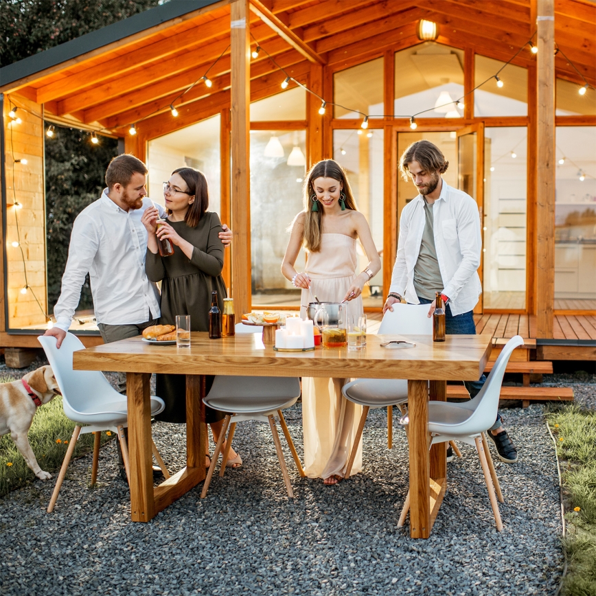 Brilagi - Catena luminosa decorativa LED da esterno GHIRLANDA 25xE12/0,8W/230V 20m verde IP44 bianco caldo