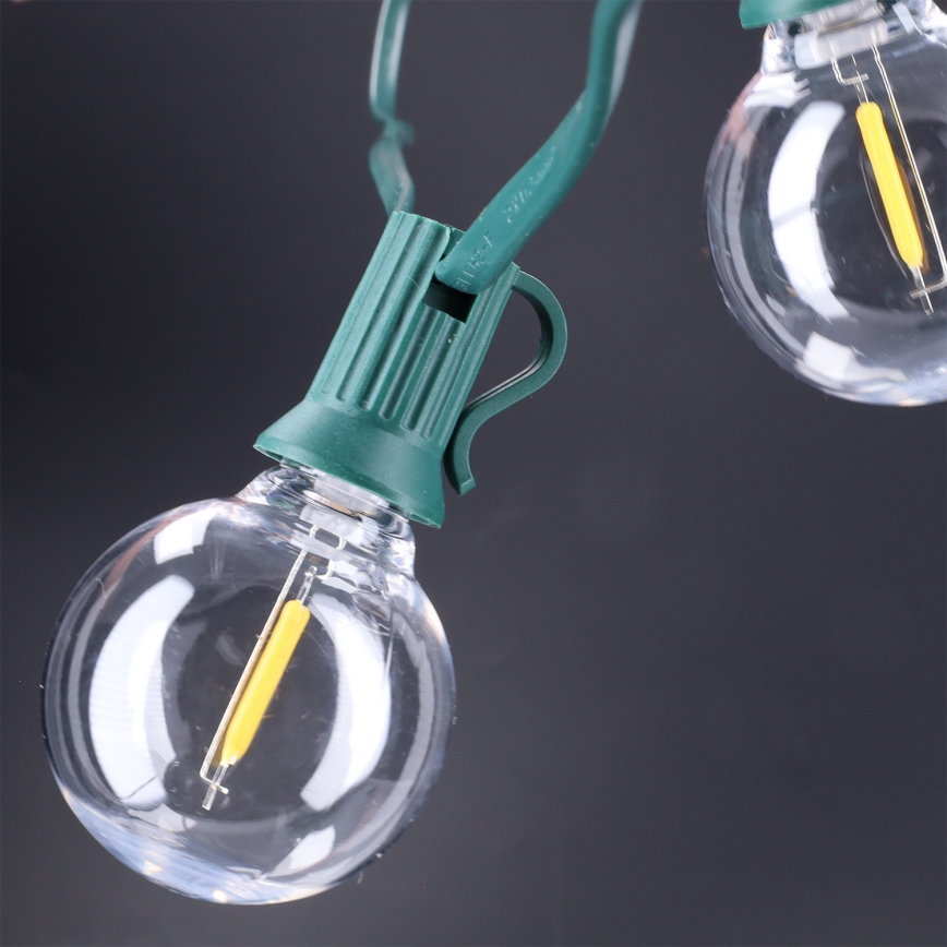 Brilagi - Catena luminosa decorativa LED da esterno GHIRLANDA 25xE12/0,8W/230V 20m verde IP44 bianco caldo