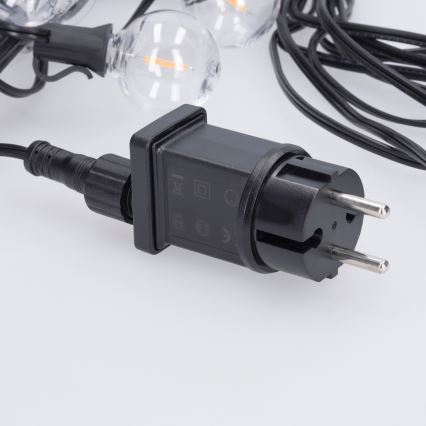 Brilagi - Catena luminosa decorativa LED per esterni GIRLANDA 18xE12/0,6W/230V 13m nera IP44 bianco caldo