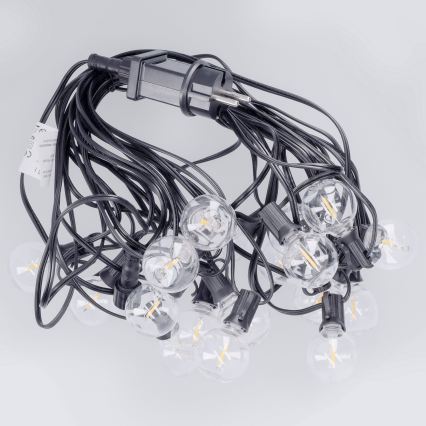 Brilagi - Catena luminosa decorativa LED per esterni GIRLANDA 18xE12/0,6W/230V 13m nera IP44 bianco caldo