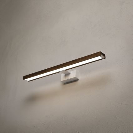 Brilagi - Illuminazione LED per specchio da bagno 3 in 1 WOODY MIRROR 3 in 1 LED/12W/230V 60 cm IP44 bianco/rovere/noce