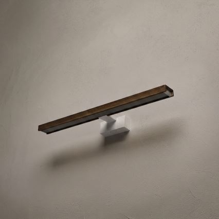 Brilagi - Illuminazione LED per specchio da bagno 3 in 1 WOODY MIRROR 3 in 1 LED/12W/230V 60 cm IP44 bianco/rovere/noce
