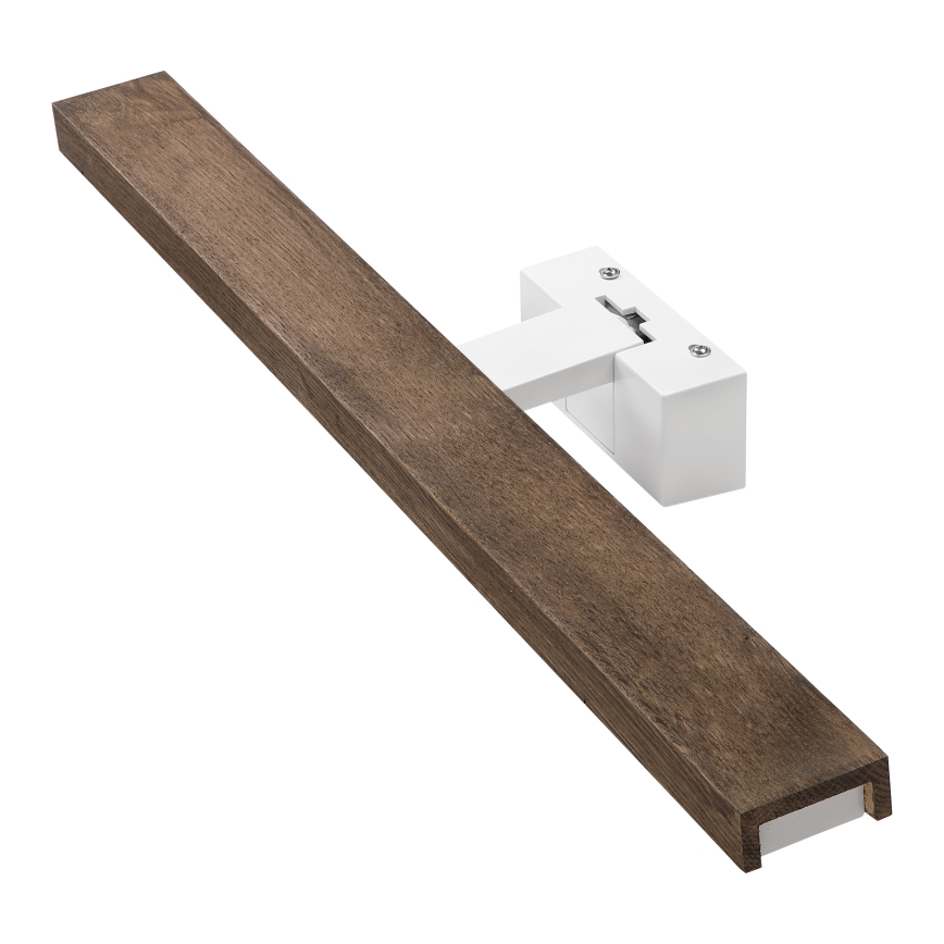 Brilagi - Illuminazione LED per specchio da bagno 3 in 1 WOODY MIRROR 3 in 1 LED/12W/230V 60 cm IP44 bianco/rovere/noce