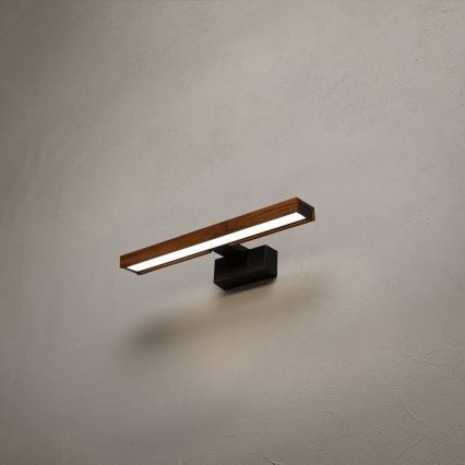 Brilagi - Illuminazione a LED per specchio da bagno 3 in 1 WOODY MIRROR LED/8W/230V 40 cm IP44 nero/rovere
