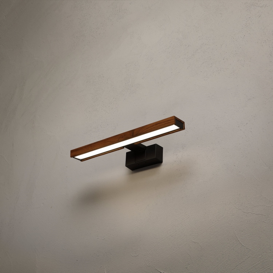 Brilagi - Illuminazione a LED per specchio da bagno 3 in 1 WOODY MIRROR LED/8W/230V 40 cm IP44 nero/rovere