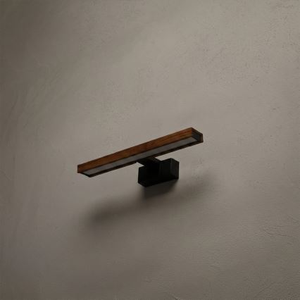 Brilagi - Illuminazione a LED per specchio da bagno 3 in 1 WOODY MIRROR LED/8W/230V 40 cm IP44 nero/rovere