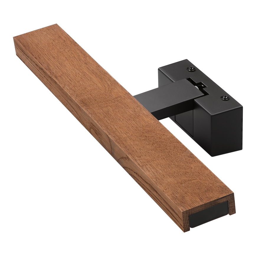 Brilagi - Illuminazione a LED per specchio da bagno 3 in 1 WOODY MIRROR LED/8W/230V 40 cm IP44 nero/rovere