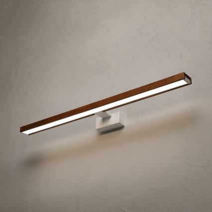 Brilagi - Illuminazione LED per specchio da bagno 3 in 1 WOODY MIRROR LED/15W/230V 80 cm IP44 bianco/rovere ciliegio