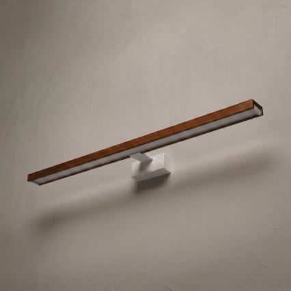 Brilagi - Illuminazione LED per specchio da bagno 3 in 1 WOODY MIRROR LED/15W/230V 80 cm IP44 bianco/rovere ciliegio