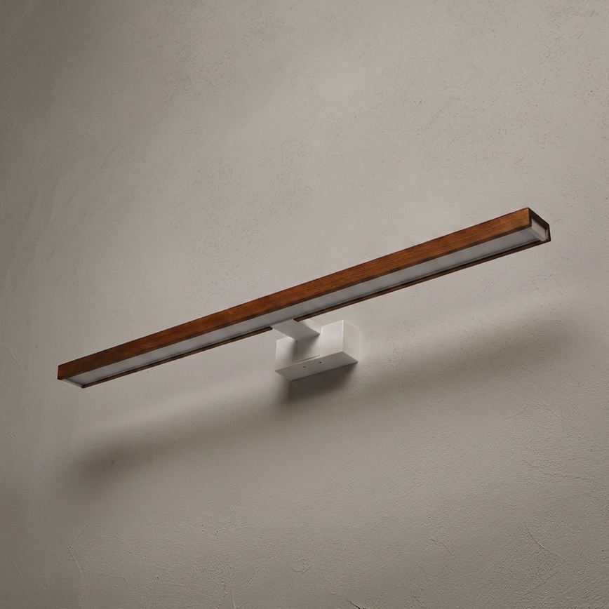 Brilagi - Illuminazione LED per specchio da bagno 3 in 1 WOODY MIRROR LED/15W/230V 80 cm IP44 bianco/rovere ciliegio