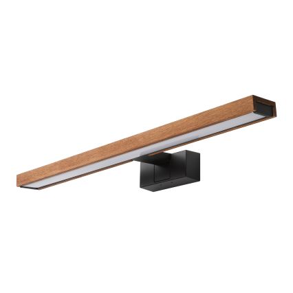 Brilagi - Illuminazione LED per specchio da bagno 3 in 1 WOODY MIRROR LED/12W/230V 60 cm IP44 nero/rovere ciliegio