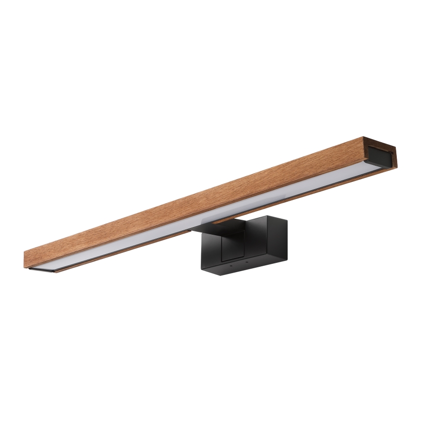 Brilagi - Illuminazione LED per specchio da bagno 3 in 1 WOODY MIRROR LED/12W/230V 60 cm IP44 nero/rovere ciliegio