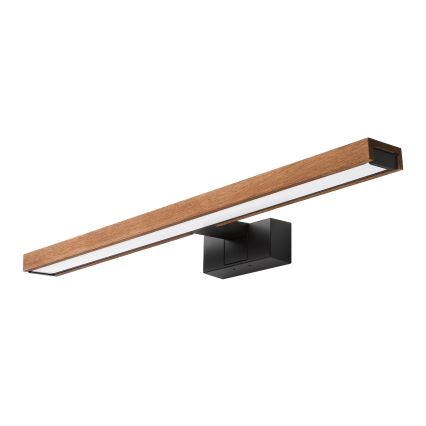 Brilagi - Illuminazione LED per specchio da bagno 3 in 1 WOODY MIRROR LED/12W/230V 60 cm IP44 nero/rovere ciliegio