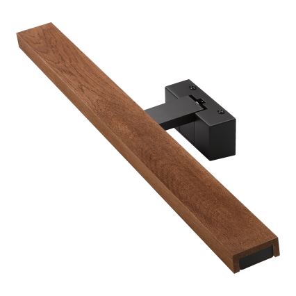 Brilagi - Illuminazione LED per specchio da bagno 3 in 1 WOODY MIRROR LED/12W/230V 60 cm IP44 nero/rovere ciliegio