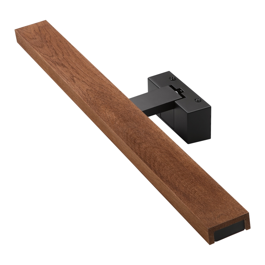 Brilagi - Illuminazione LED per specchio da bagno 3 in 1 WOODY MIRROR LED/12W/230V 60 cm IP44 nero/rovere ciliegio